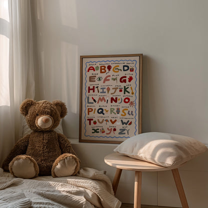 First Alphabet | Kid's Print | UNFRAMED