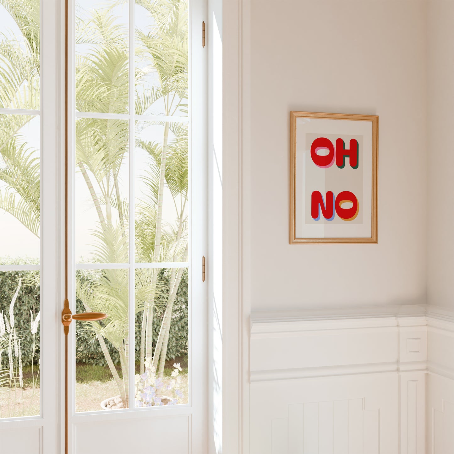 Oh No | Typography Poster | UNFRAMED