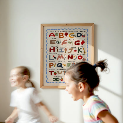 First Alphabet | Kid's Print | UNFRAMED