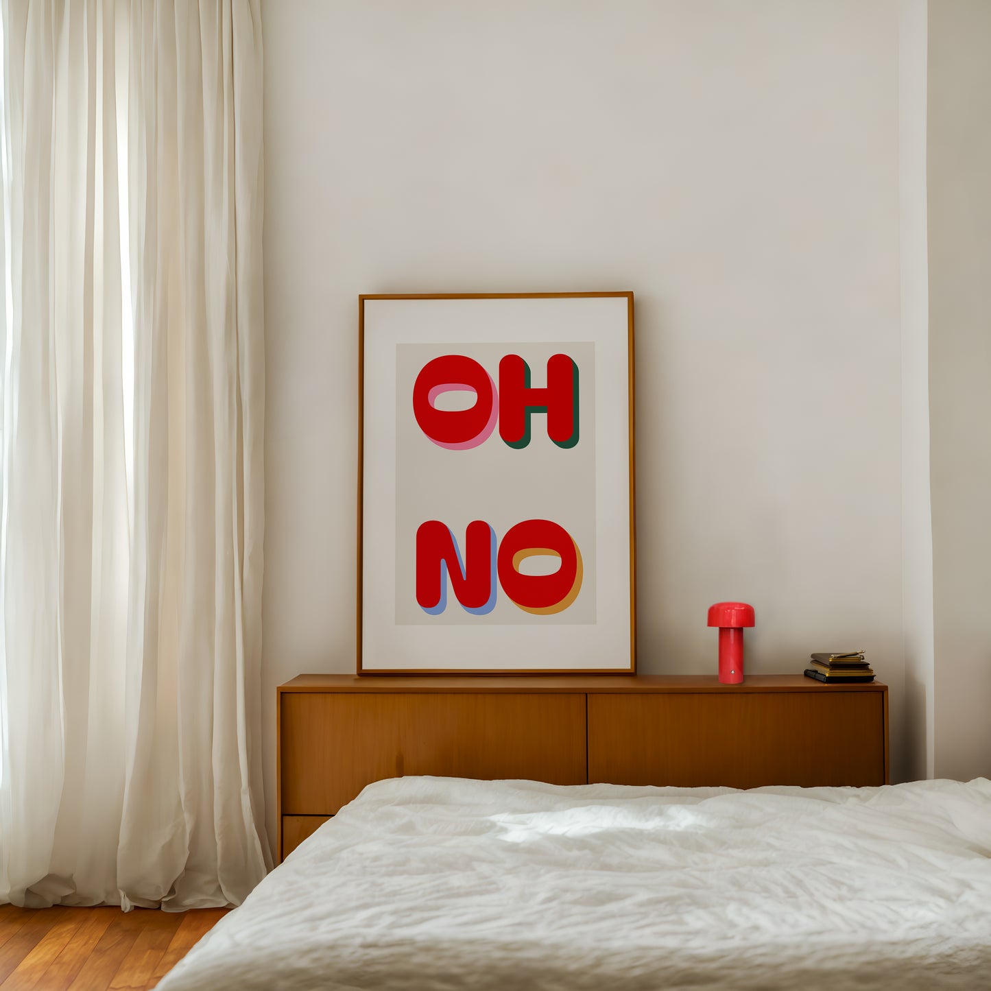 Oh No | Typography Poster | UNFRAMED