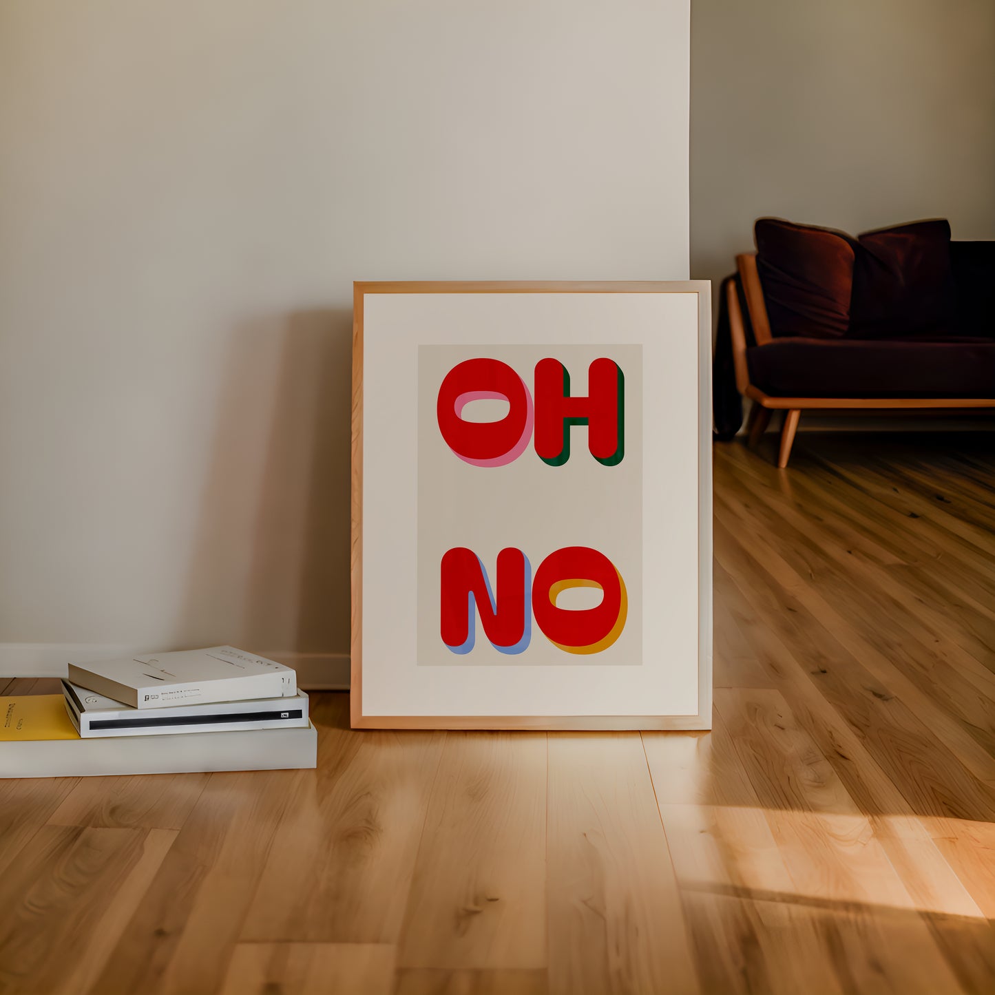 Oh No | Typography Poster | UNFRAMED