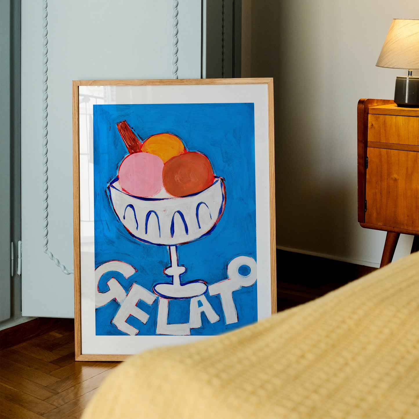 Gelato Bowl | Hand Painted Print | UNFRAMED