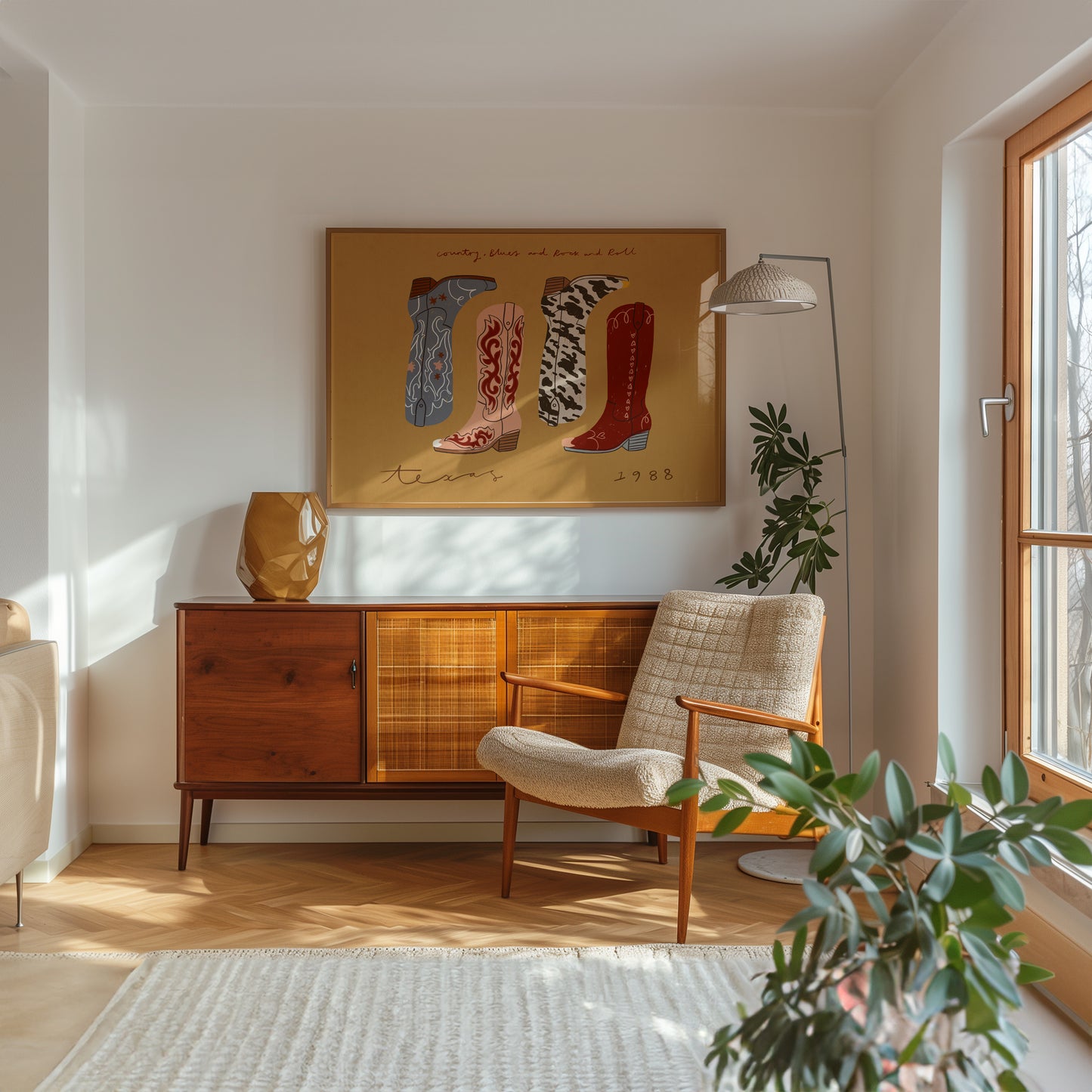 Texas Cowboy Boots | Rodeo Print | UNFRAMED