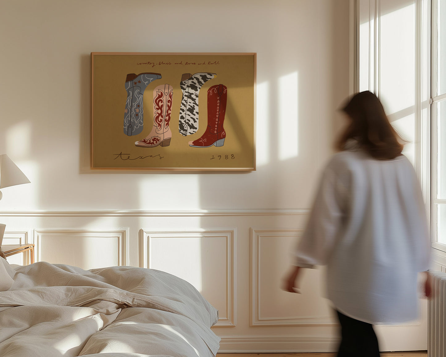 Texas Cowboy Boots | Rodeo Print | UNFRAMED