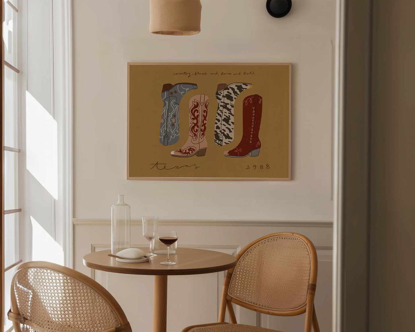 Texas Cowboy Boots | Rodeo Print | UNFRAMED