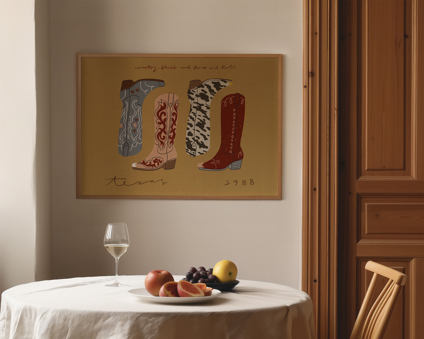 Texas Cowboy Boots | Rodeo Print | UNFRAMED