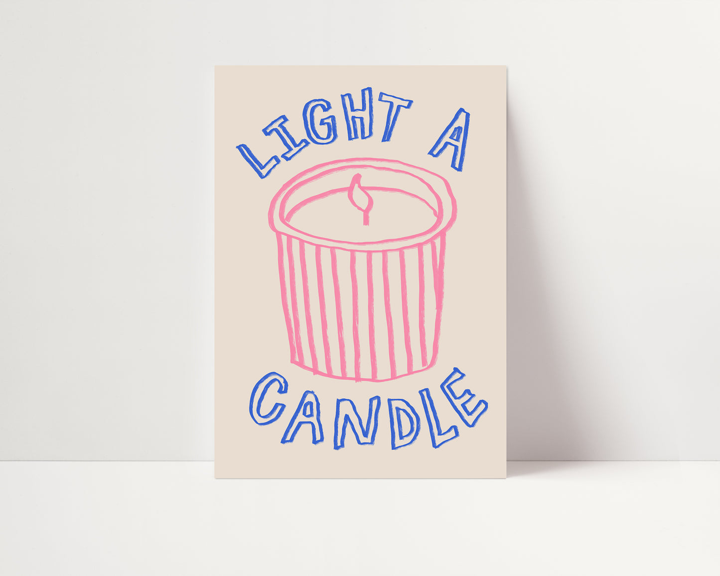 Light a Candle | Bathroom Print | UNFRAMED