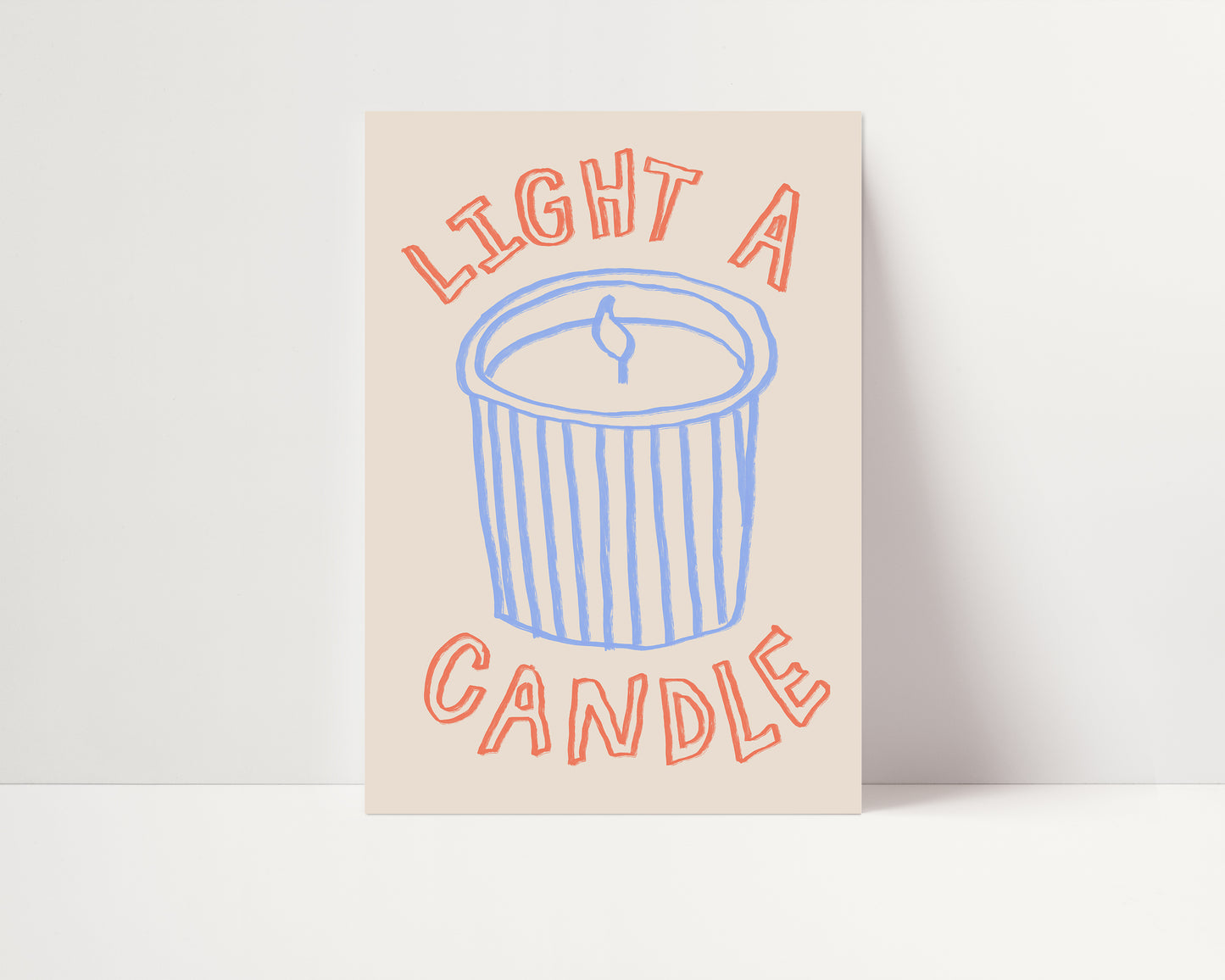 Light a Candle | Bathroom Print | UNFRAMED