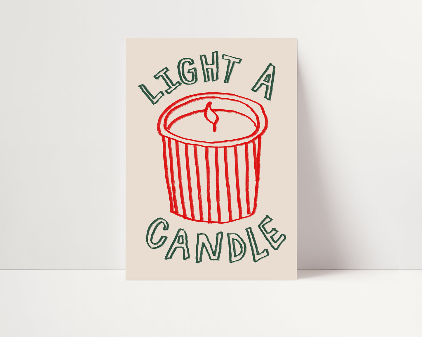 Light a Candle | Bathroom Print | UNFRAMED