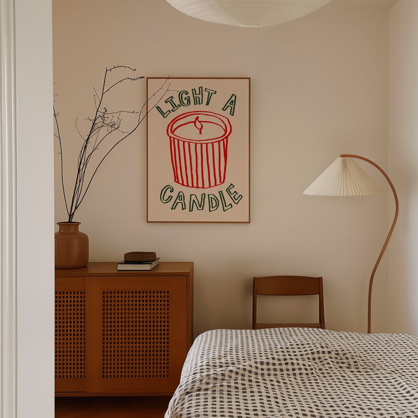 Light a Candle | Bathroom Print | UNFRAMED