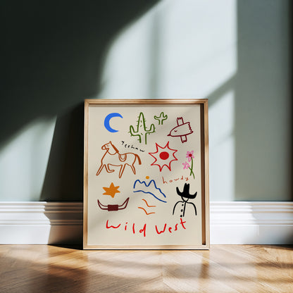 Wild West | Nursery Print | UNFRAMED