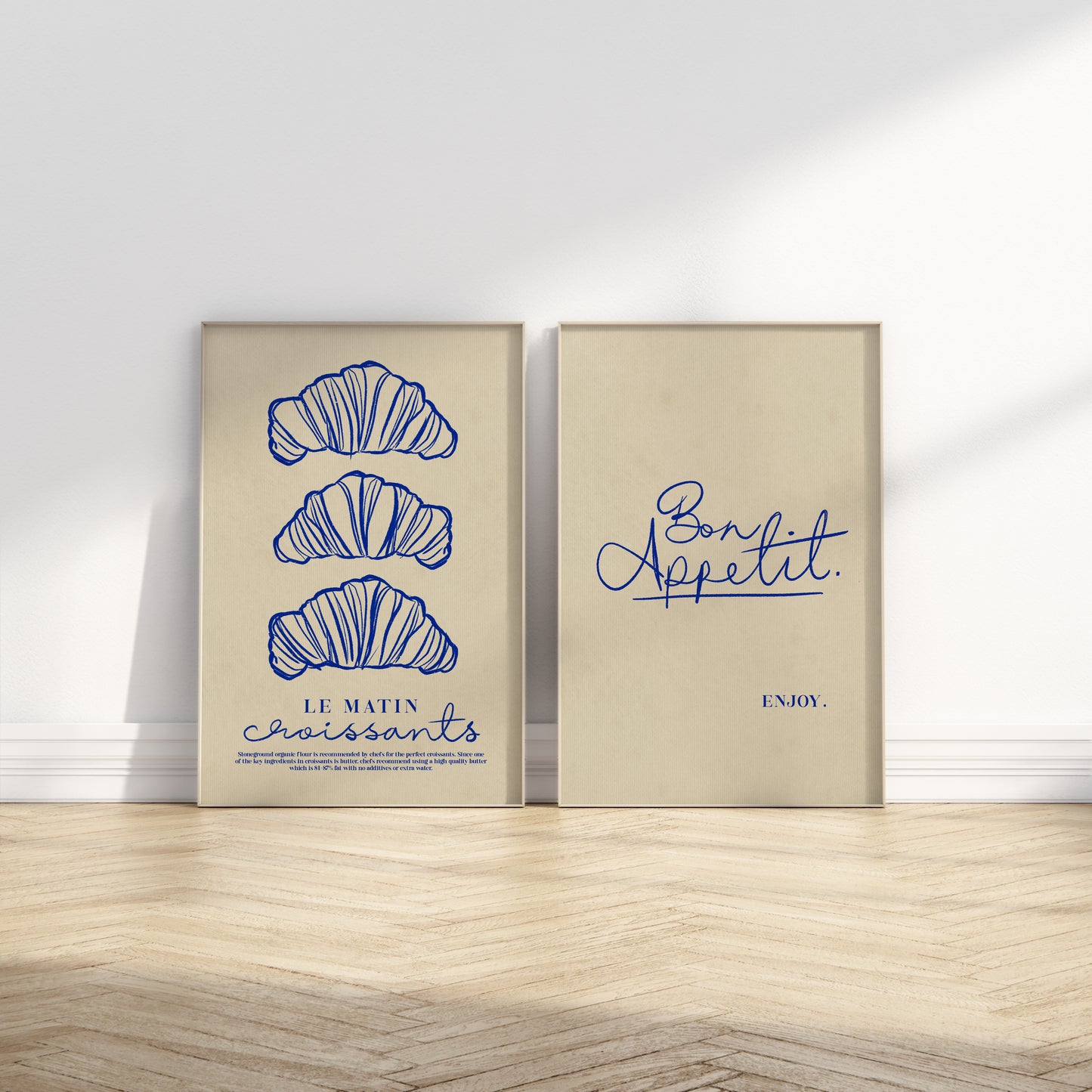 Bon Appetit | Croissant | Set of 2 Prints | UNFRAMED