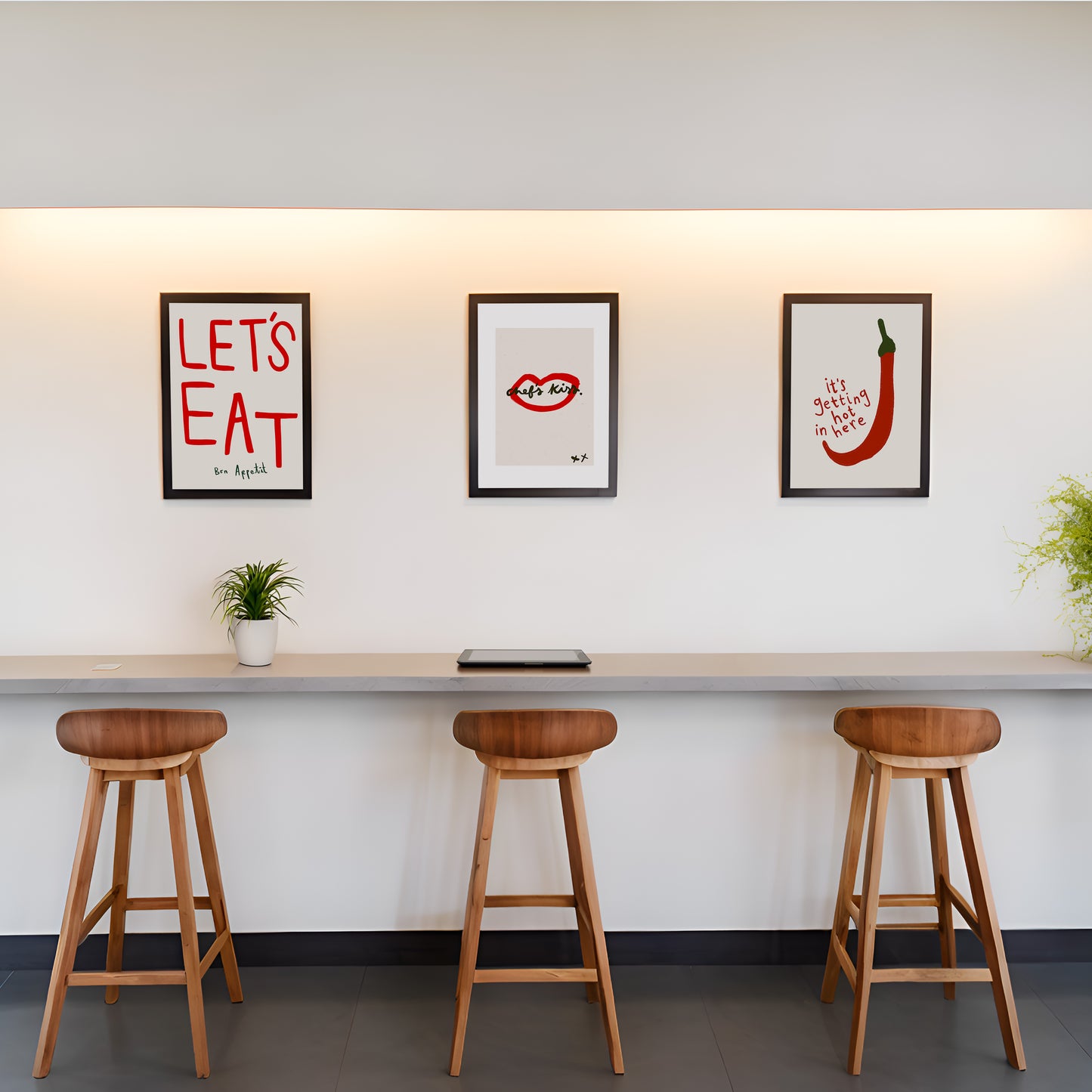 Chef's Kiss Set | Set of 3 | UNFRAMED