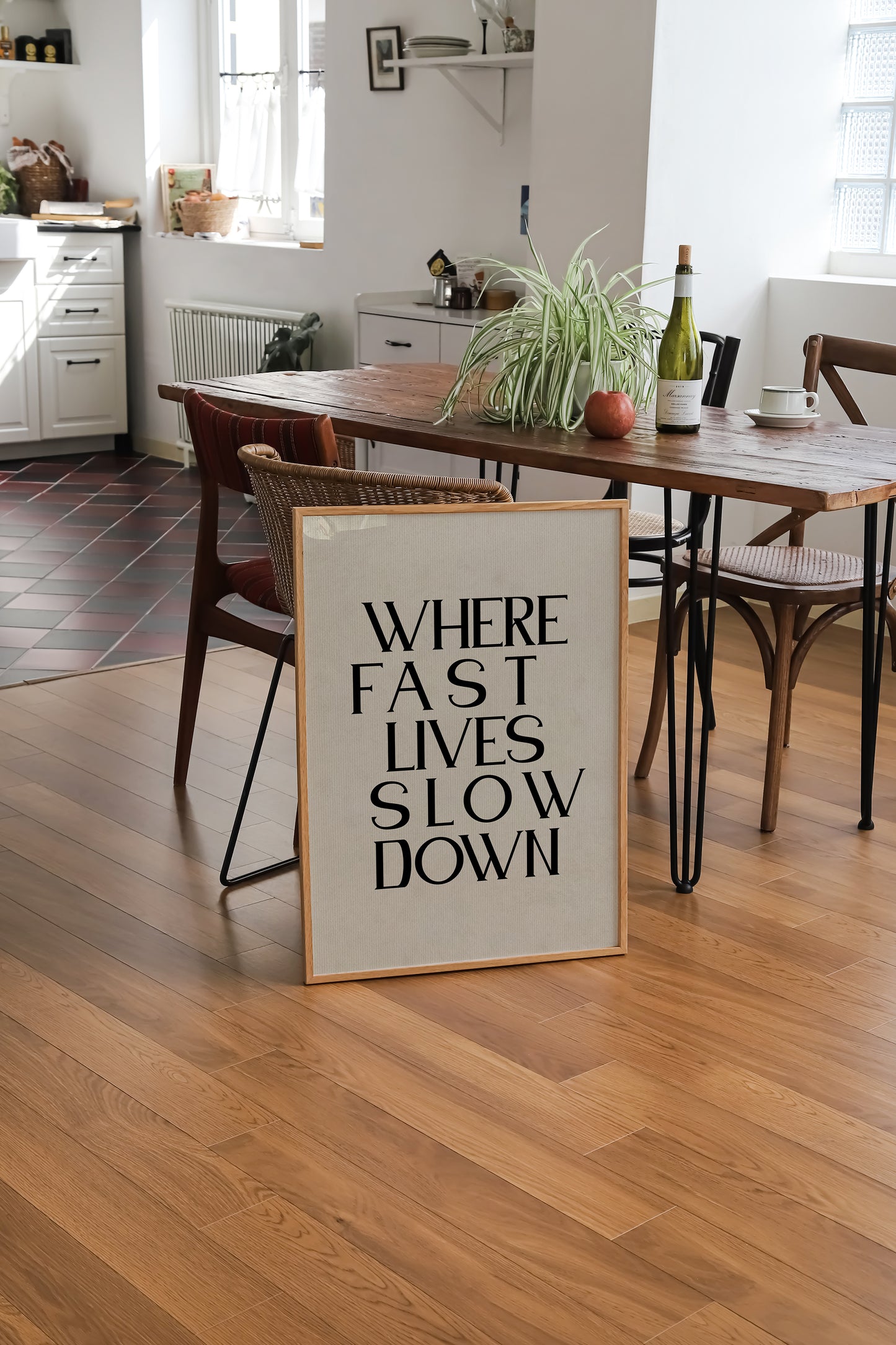 Where Fast Lives Slow Down | Quote Poster | UNFRAMED