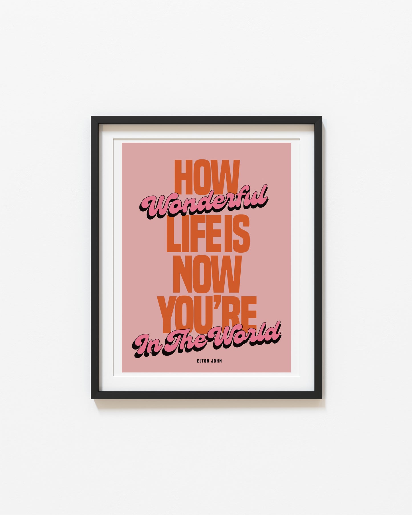 Your Song Print | How Wonderful Life Is Poster | UNFRAMED