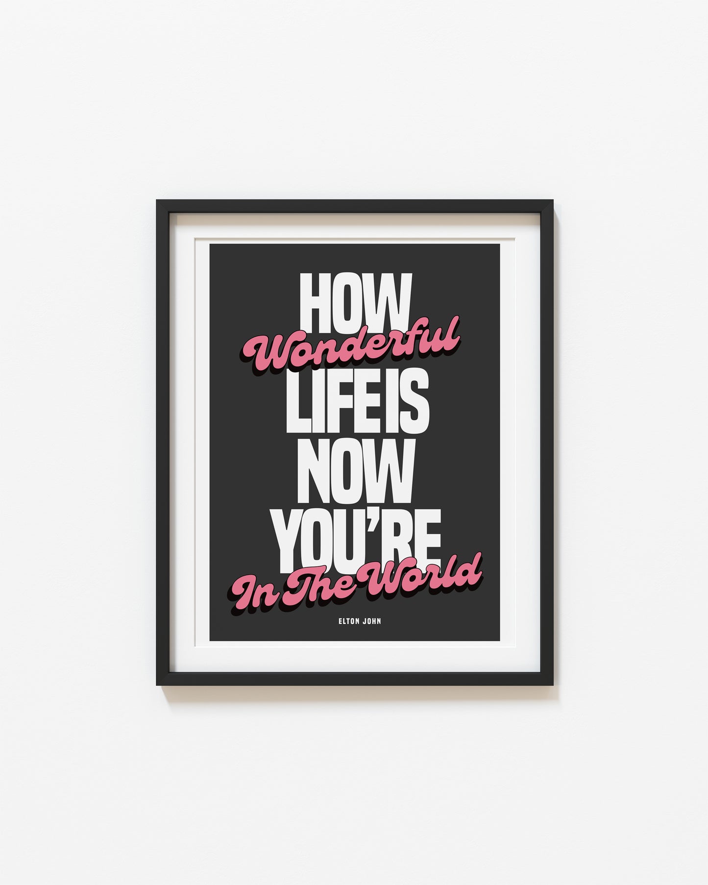 Your Song Print | How Wonderful Life Is Poster | UNFRAMED