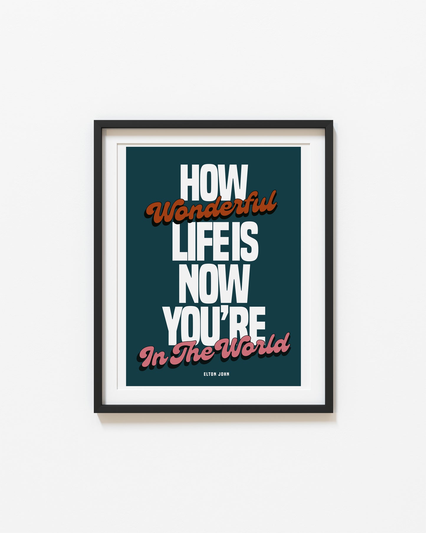 Your Song Print | How Wonderful Life Is Poster | UNFRAMED