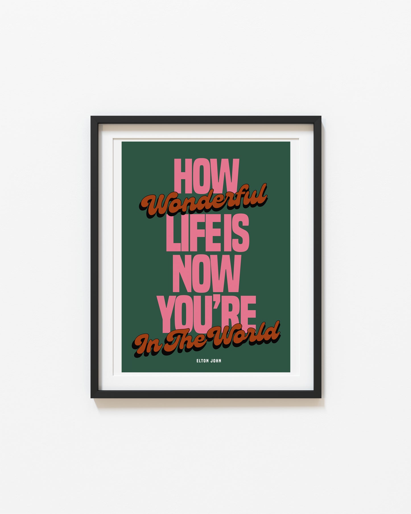 Your Song Print | How Wonderful Life Is Poster | UNFRAMED