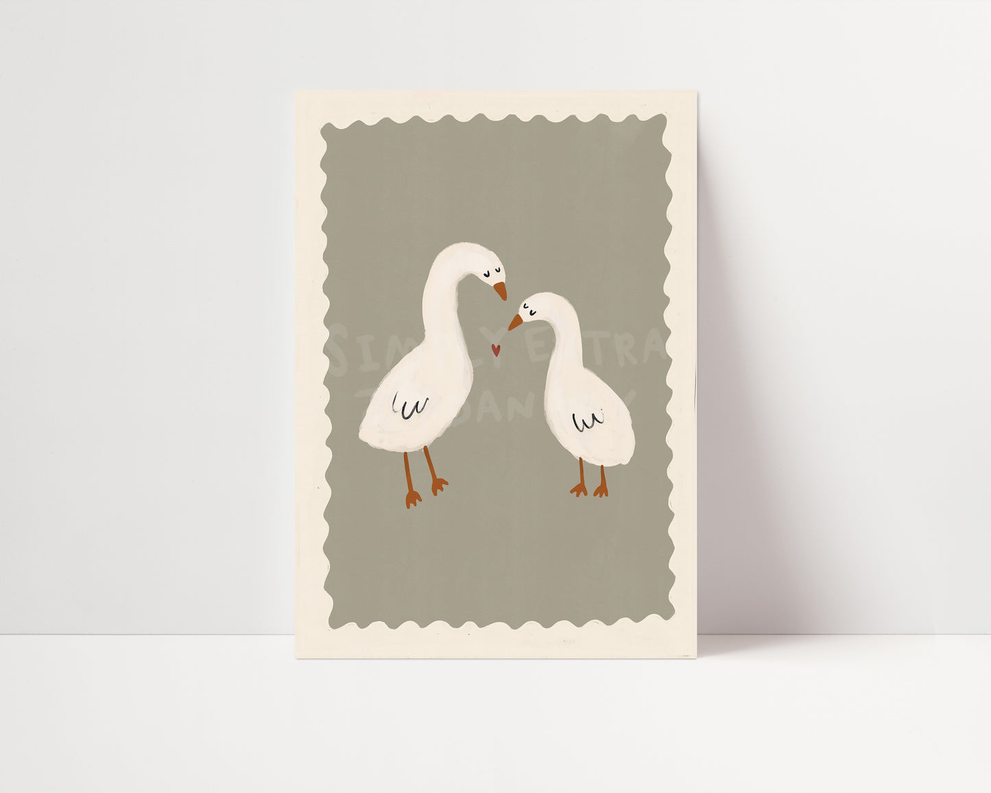 Sibling Ducks | Kid's Print | UNFRAMED