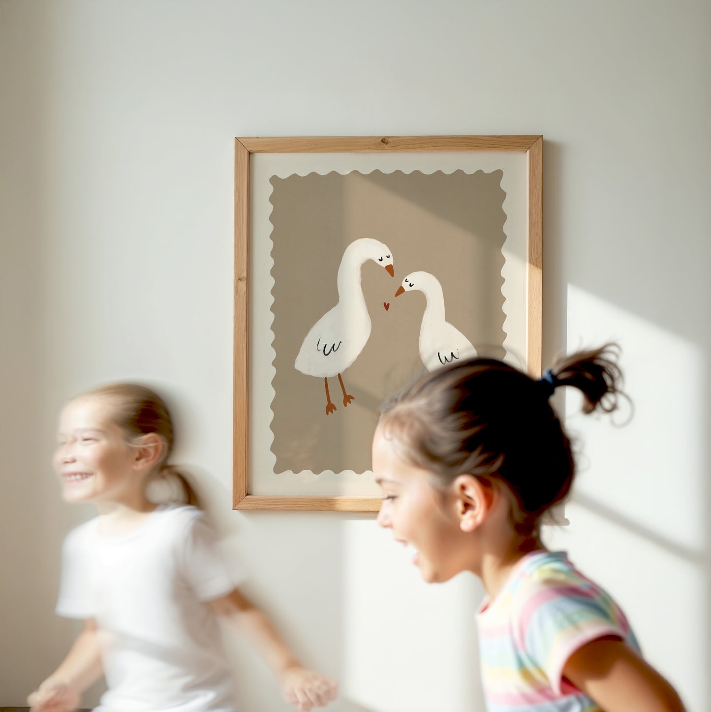 Sibling Ducks | Kid's Print | UNFRAMED