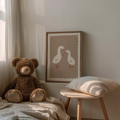 Sibling Ducks | Kid's Print | UNFRAMED