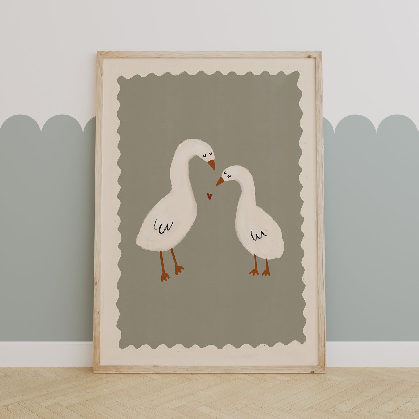 Sibling Ducks | Kid's Print | UNFRAMED