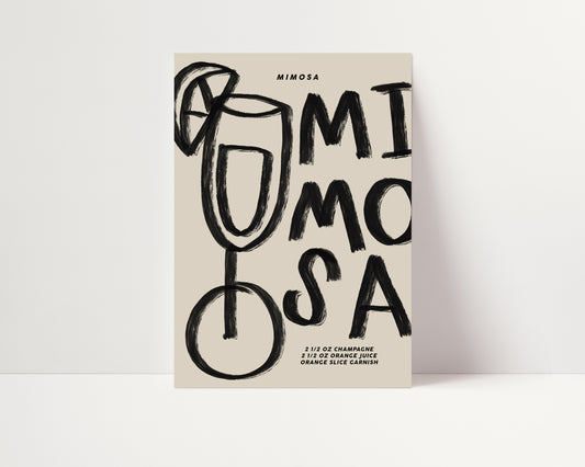 Mimosa | Classic Cocktail Poster | UNFRAMED