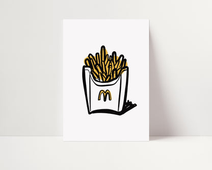 Fries Print | Fast Food Poster | UNFRAMED