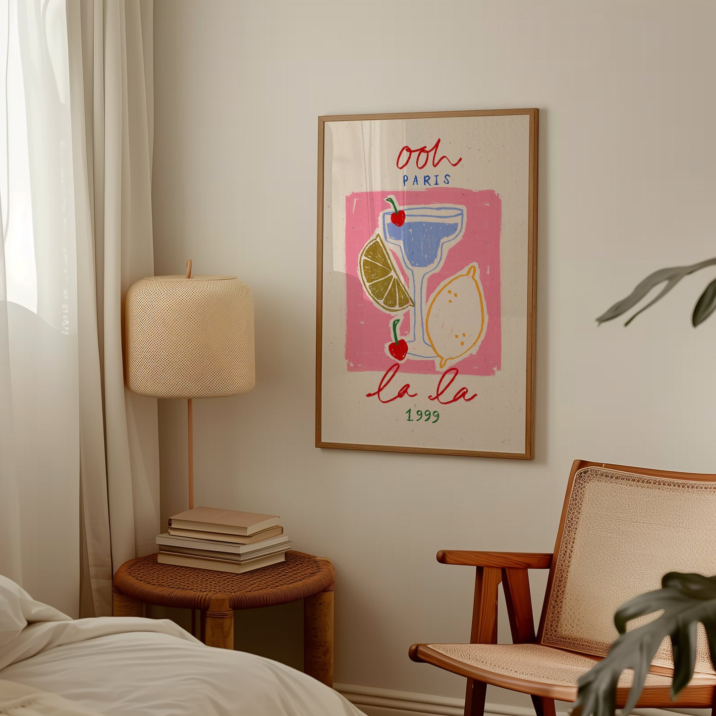 Ooh La La | French Cocktail Print | UNFRAMED