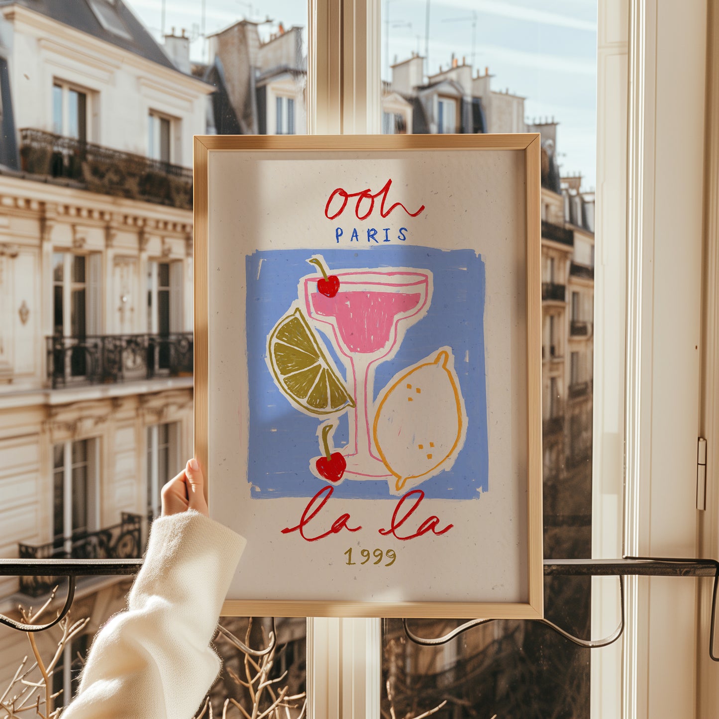 Ooh La La | French Cocktail Print | UNFRAMED