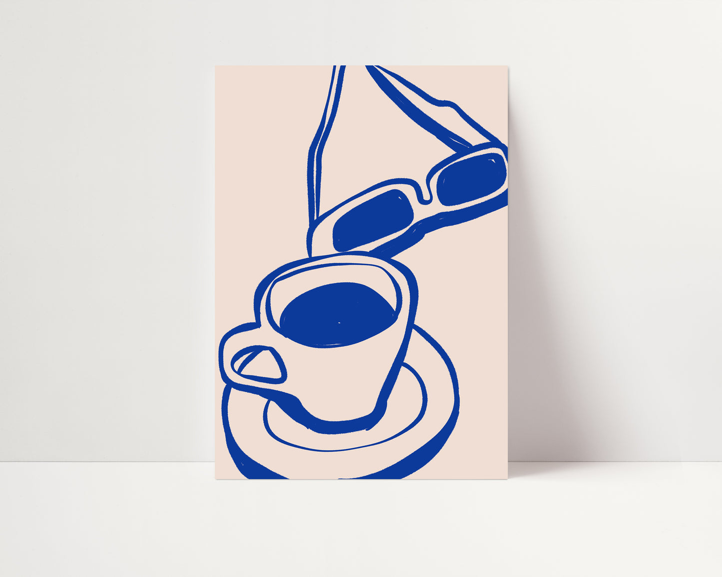 Coffee and Sunglasses | Coffee Print | UNFRAMED