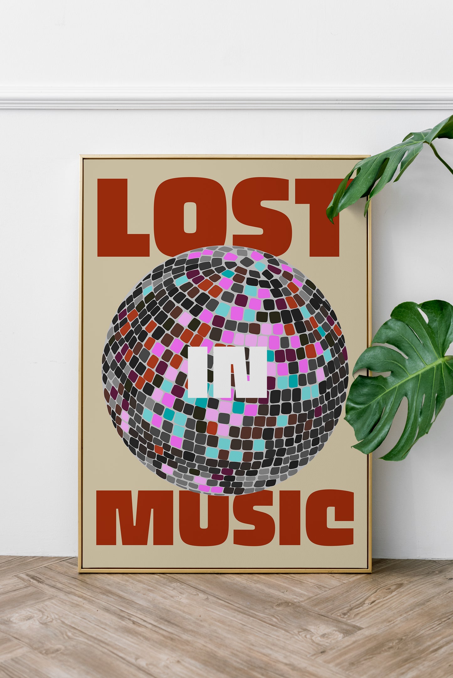 Lost in Music | Disco Ball Poster | UNFRAMED