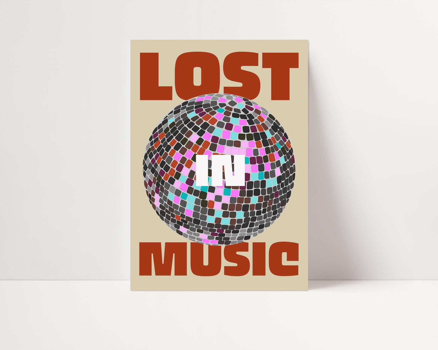 Lost in Music | Disco Ball Poster | UNFRAMED