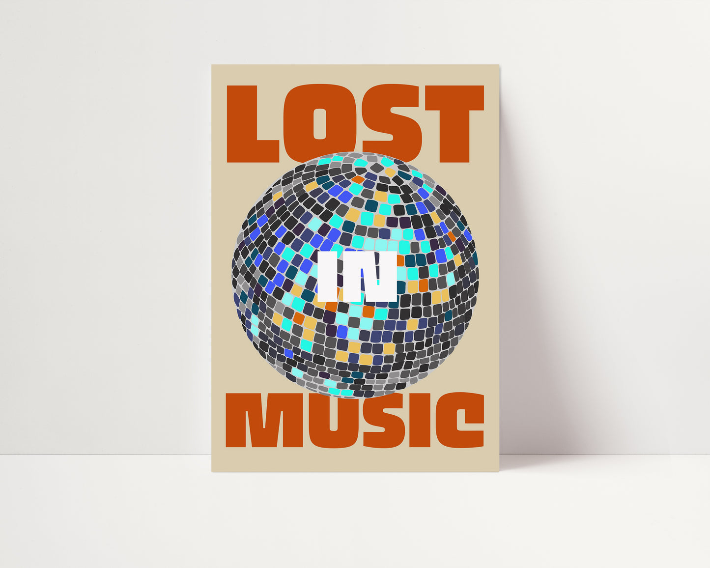 Lost in Music | Disco Ball Poster | UNFRAMED