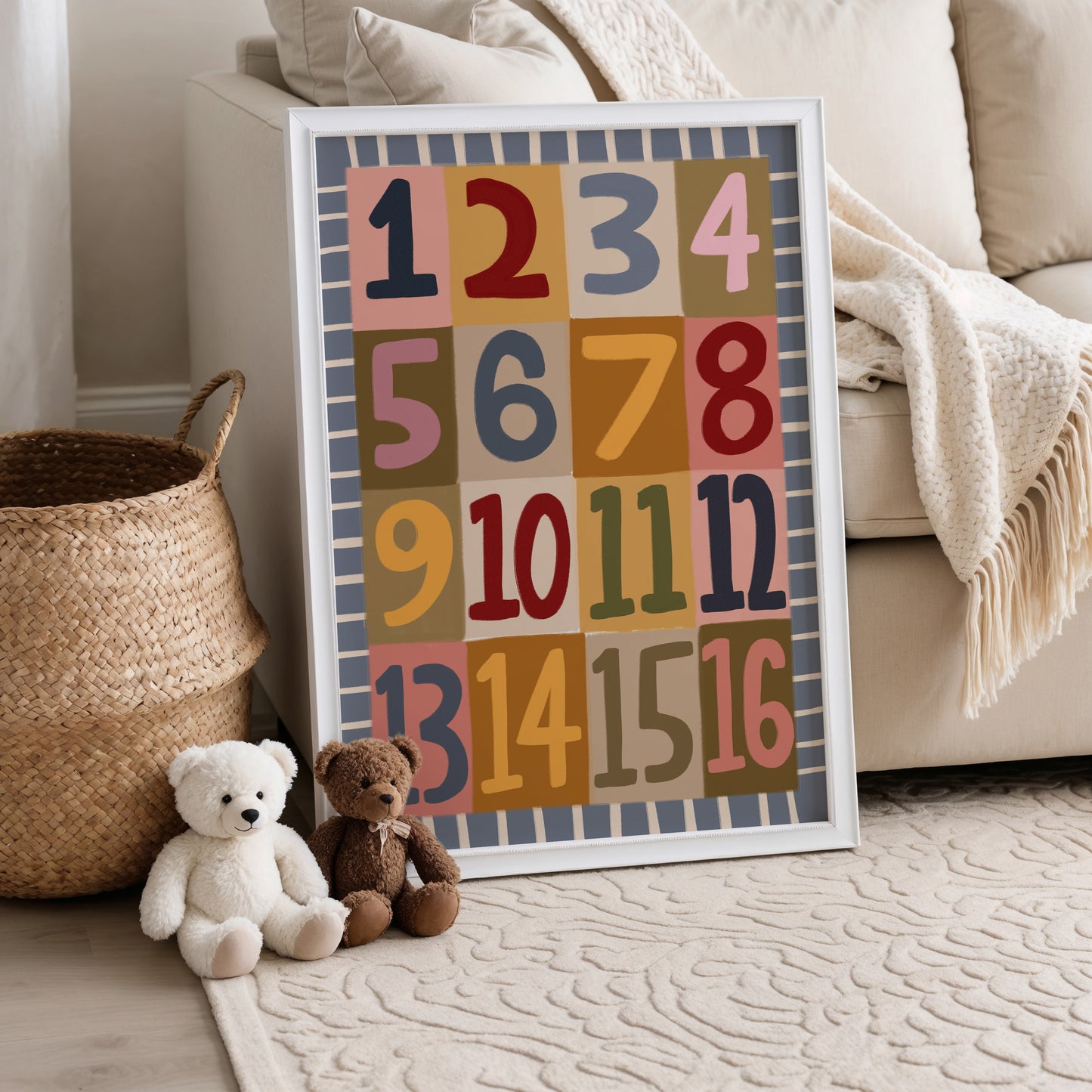 Numbers | Nursery Print | UNFRAMED