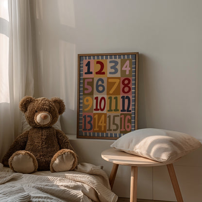 Numbers | Nursery Print | UNFRAMED