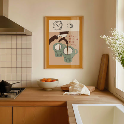 Give it Your Best Shot | Espresso Print | UNFRAMED