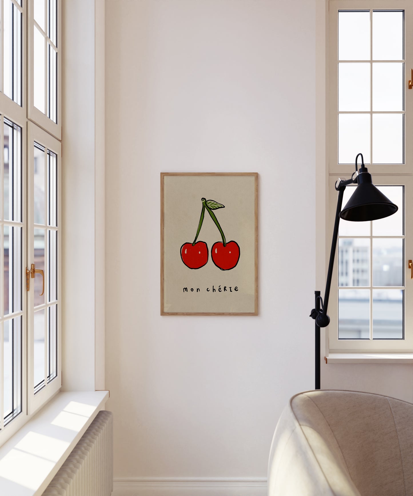 Mon Cheri | Cherries Poster | UNFRAMED