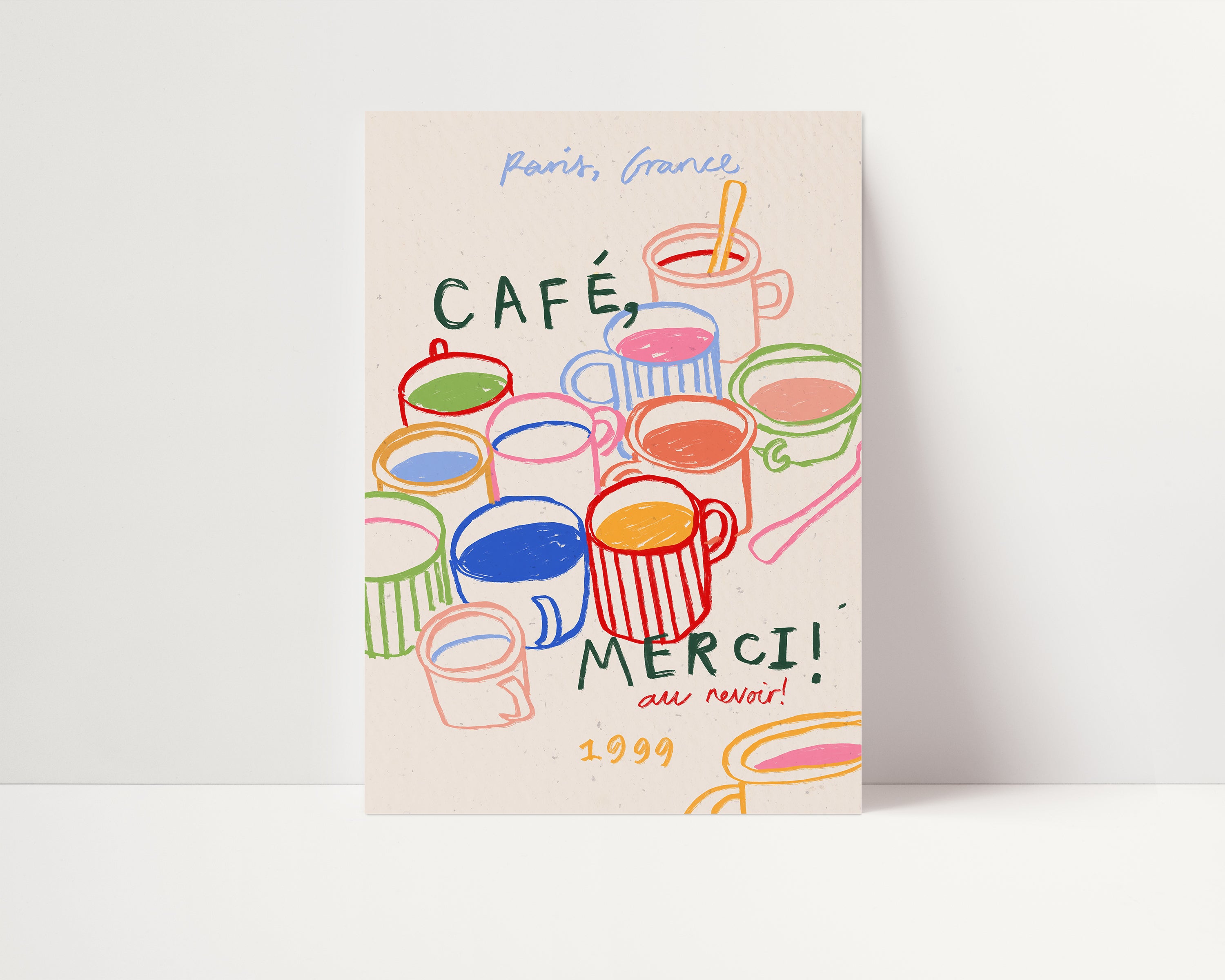 Cafe, Merci! | Coffee Print | UNFRAMED – SimplyExtraJordanary