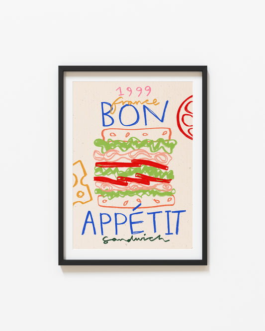 Sandwich | Bon Appetit Poster | UNFRAMED