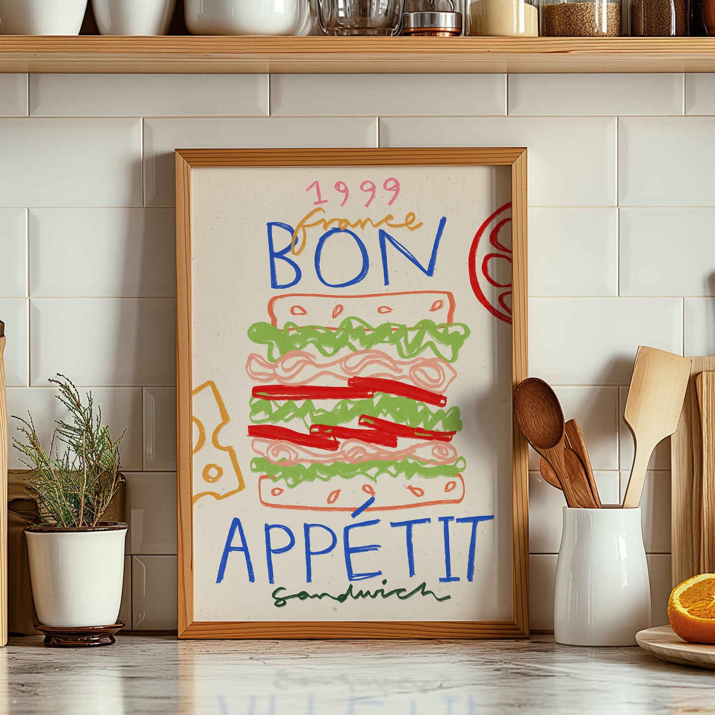 Sandwich | Bon Appetit Poster | UNFRAMED