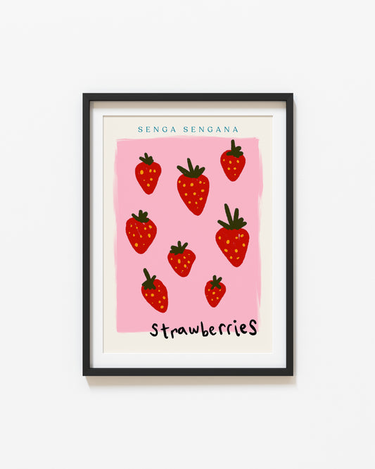 Strawberries | Strawberry Print | UNFRAMED