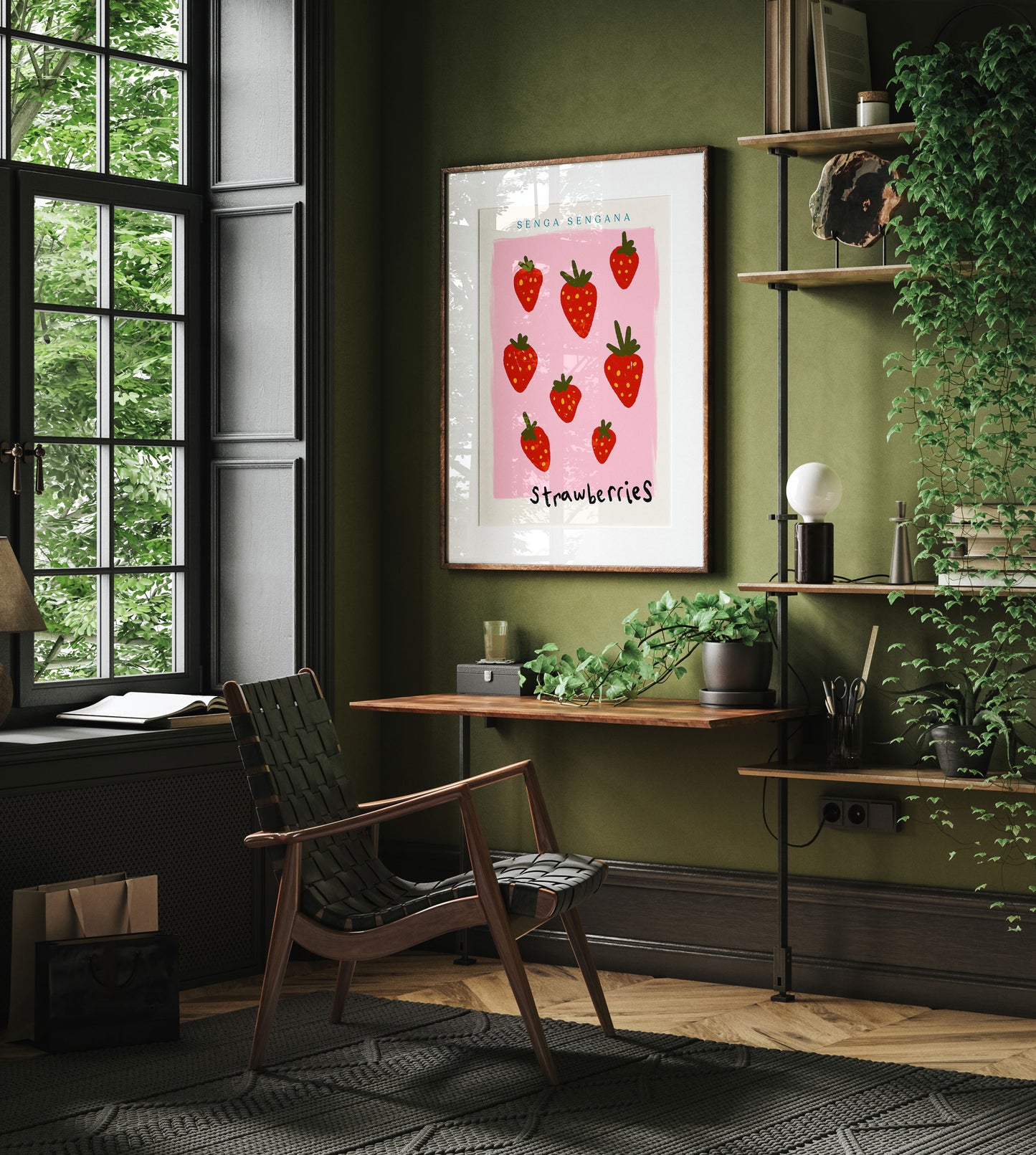 Strawberries | Strawberry Print | UNFRAMED