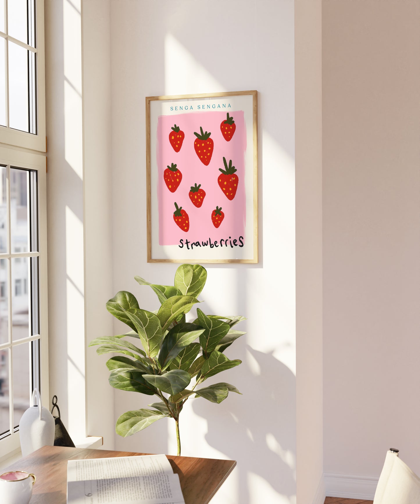 Strawberries | Strawberry Print | UNFRAMED