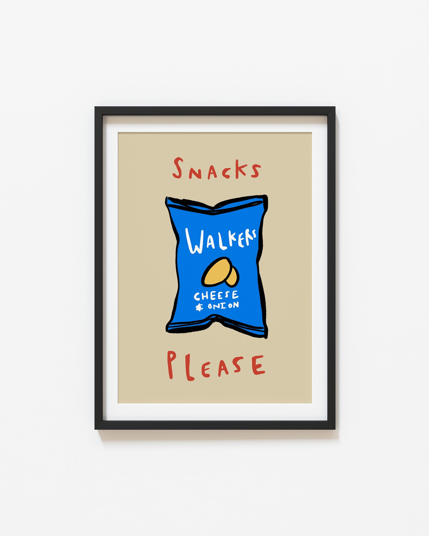 Snacks Please | Crisps Print | UNFRAMED