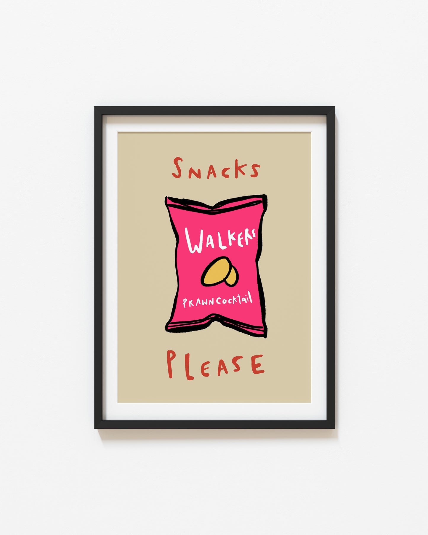 Snacks Please | Crisps Print | UNFRAMED