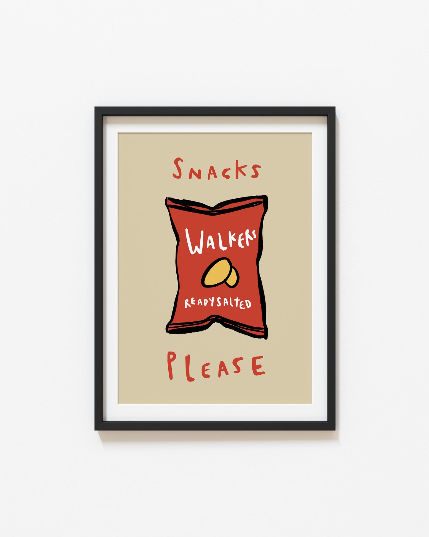 Snacks Please | Crisps Print | UNFRAMED