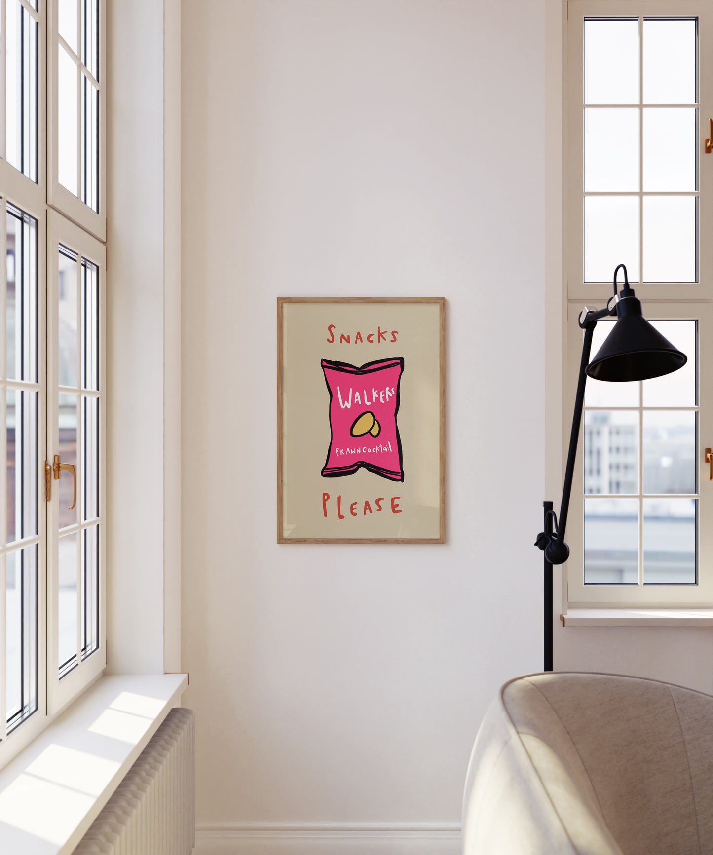 Snacks Please | Crisps Print | UNFRAMED