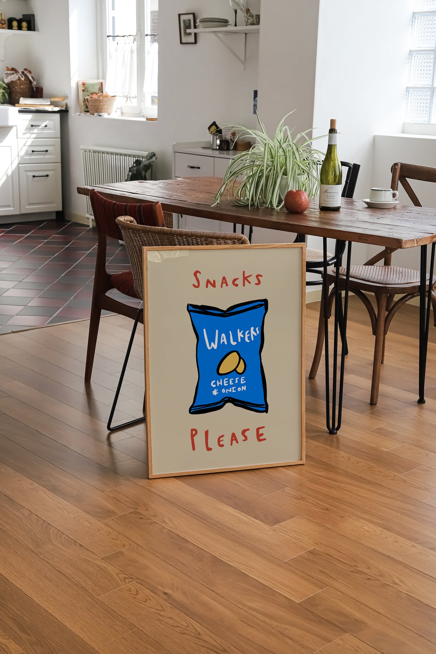 Snacks Please | Crisps Print | UNFRAMED