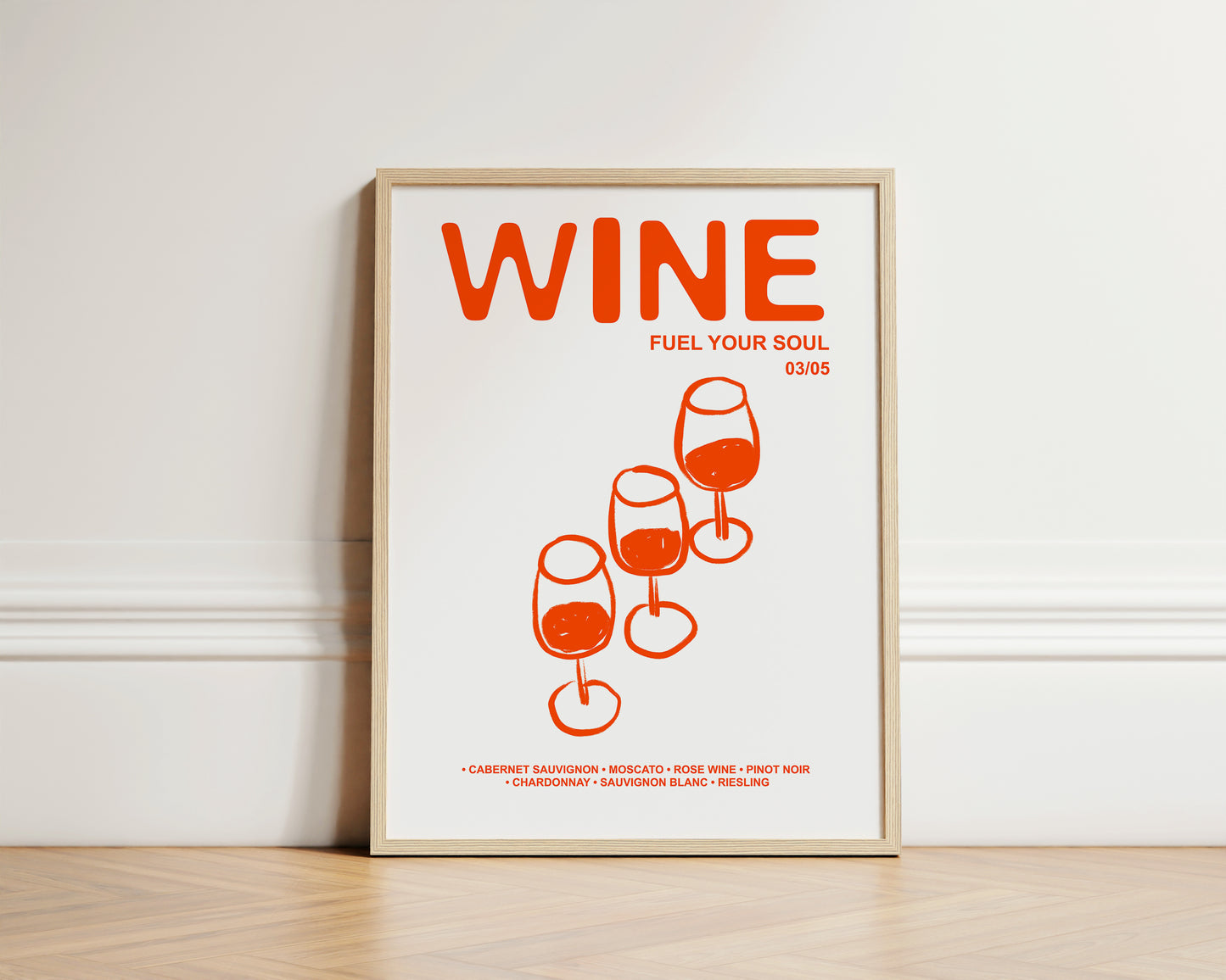 Retro Wine | Fuel Your Soul Print | UNFRAMED